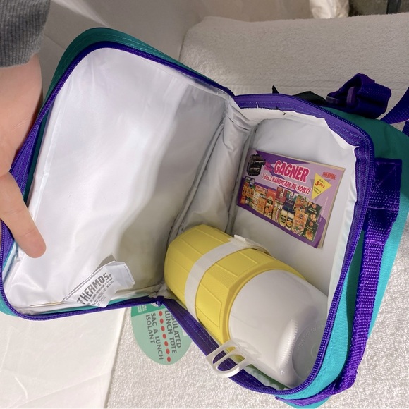 Vintage Darkwing Duck Insulated Lunch Bag Lunchbox with Original Yellow Thermos - Picture 11 of 16